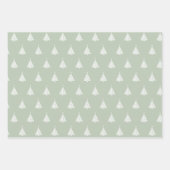 Witte kerstboom patroon op pastelkleuren inpakpapier vel (Voorkant 2)