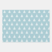 Witte kerstboom patroon op pastelkleuren inpakpapier vel (Voorkant)