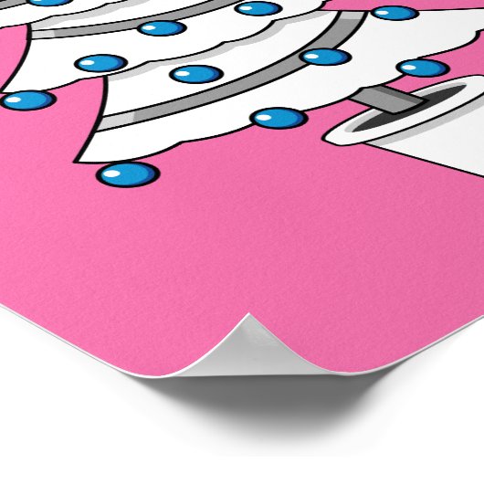 Witte kerstboom poster (Hoek)