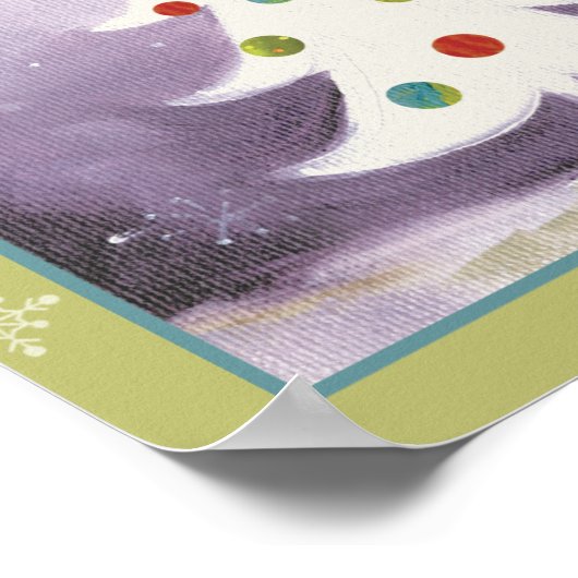 Witte kerstboom poster (Hoek)