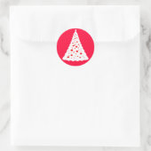 WITTE KERSTBOOM RONDE STICKER (Tas)