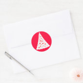 WITTE KERSTBOOM RONDE STICKER (Envelop)