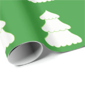 Witte Kerstboom schetst groen inpakpapier (Rol Hoek)