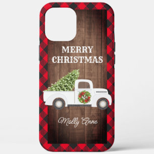  witte kerstboom Truck Rustic Pset Case-Mate iPhone Case