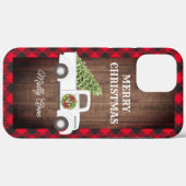 witte kerstboom Truck Rustic Pset Case-Mate iPhone Case (Achterkant (horizontaal))