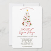 Witte kerstboom vakantie open huis kaart (Voorkant)