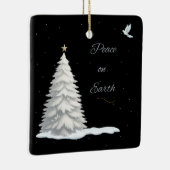 Witte kerstboom Vrede ornament (Rechts)