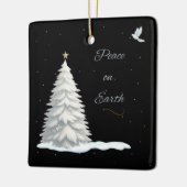 Witte kerstboom Vrede ornament (Links)