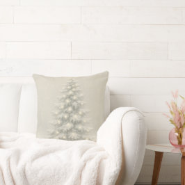 Witte Kerstboom Worp Kussen