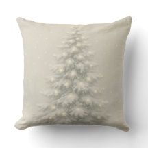 Witte Kerstboom Worp Kussen