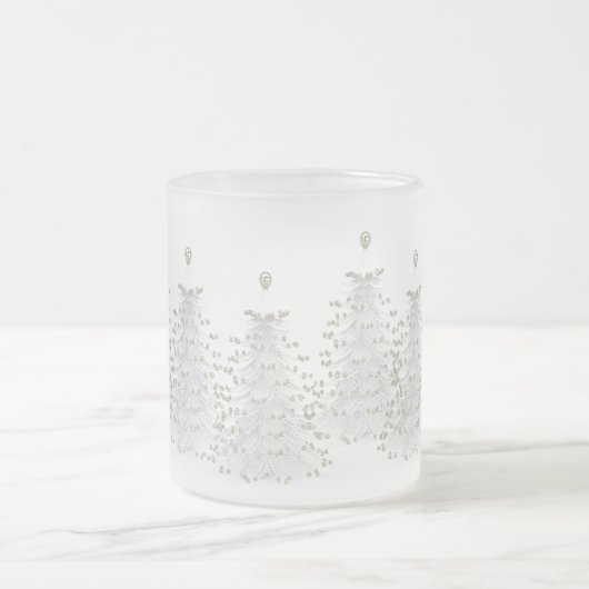 Witte kerstboomfeestdag, bevroren Mok (Center)