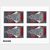 Witte kerstboomstickers rechthoekige sticker (Vel)