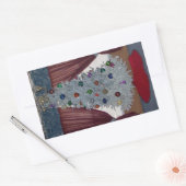 Witte kerstboomstickers rechthoekige sticker (Envelop)