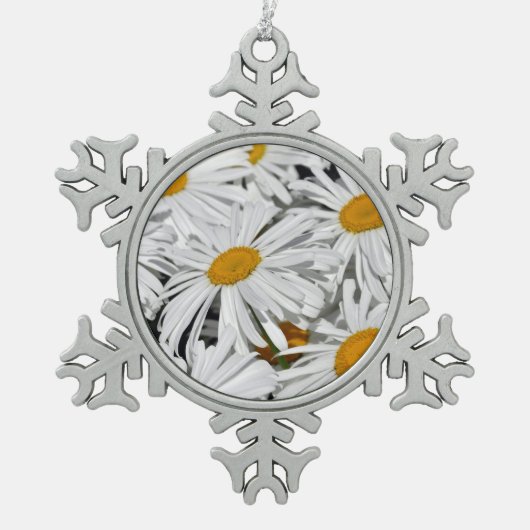 witte kerstboomversiering tin sneeuwvlok ornament (Voorkant)