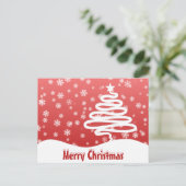 Witte kerstBriefkaart Briefkaart (Staand voorkant)