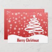 Witte kerstBriefkaart Briefkaart (Voorkant / Achterkant)