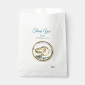 Witte kerstbruiloft bedankzakje (Voorkant)