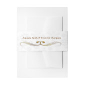 Witte kerstbruiloft Belly Band Uitnodigingen Wikkel (Voorkant Voorbeeld)