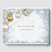 Witte kerstbruiloft gastenboek (Achterkant)