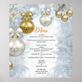 Witte kerstbruiloft poster