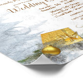 Witte kerstbruiloft poster (Hoek)