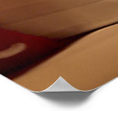 Witte kerstcadeau in rode tas poster (Hoek)