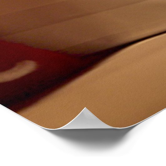 Witte kerstcadeau in rode tas poster (Hoek)