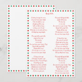 Witte kerstcadeau met Jingle Bells Kaart (Voorkant / Achterkant)