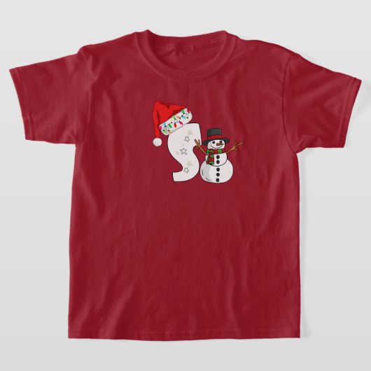 Witte kerstcadeauletter t-shirt (Laagn)