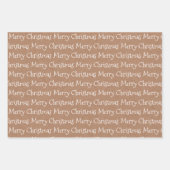 Witte kerstcadeautextuur inpakpapier vel (Voorkant 3)