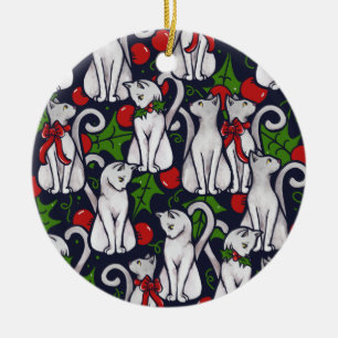 Witte kerstcadeautjes van Yule Keramisch Ornament