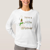 Witte kerstdames Lange hoes Shirt (Voorkant)