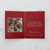 Witte Kerstdeur Foto Krans Boog Rood Goud Kaart (Binnen)