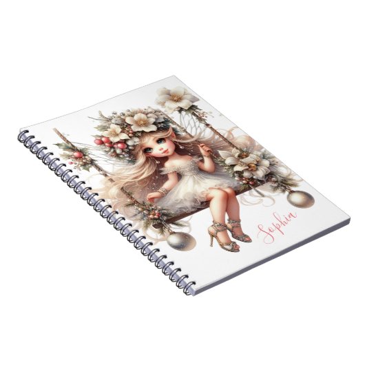 Witte kerstfee notitieboek (Rechterzijde)