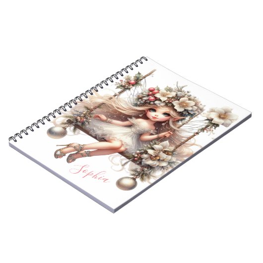 Witte kerstfee notitieboek (Linkerzijde)