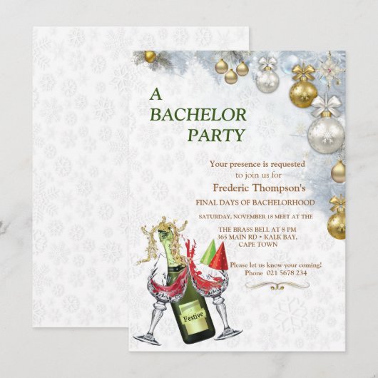 Witte kerstfeestdag (Voorkant / Achterkant)