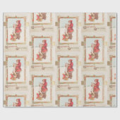 -witte kerstfeestdag cadeaupapier (Vlak)