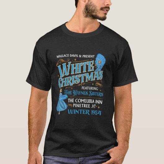 Witte Kerstfilm 1954 Zusters Pyjama Vakantie T-shirt (Voorkant)