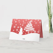 Witte Kerstfoto Rudolph Red Nosed Reindeer Kaart (Achterkant)