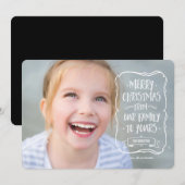 Witte kerstgroet voor u feestdagenkaart (Voorkant / Achterkant)