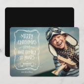 Witte kerstgroet voor u feestdagenkaart (Voorkant / Achterkant)