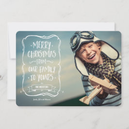 Witte kerstgroet voor u feestdagenkaart