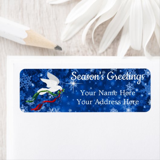 Witte kersthond etiket (Insitu)