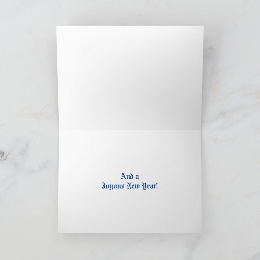 Witte kersthond feestdagen kaart (Binnen)