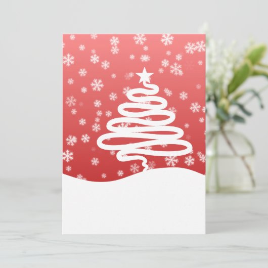 Witte kerstkaart (Staand voorkant)