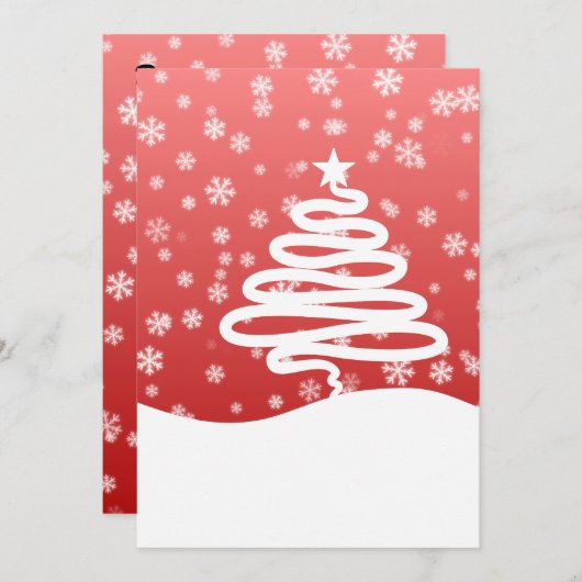 Witte kerstkaart (Voorkant / Achterkant)