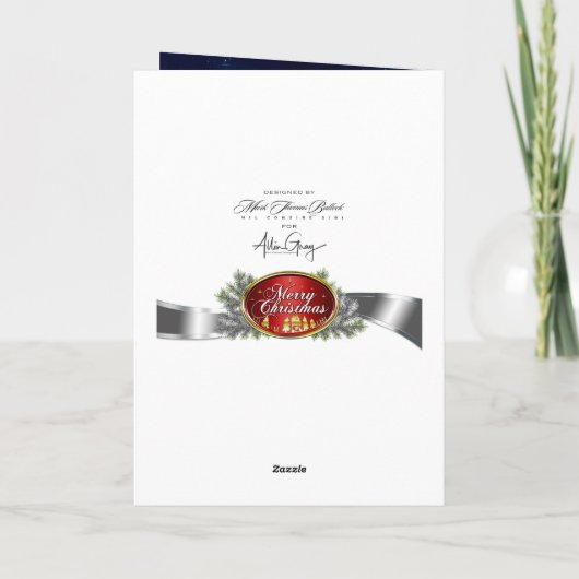 Witte kerstKaart Kaart (Achterkant)