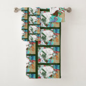 Witte Kerstkat Bad Handdoek (Insitu)