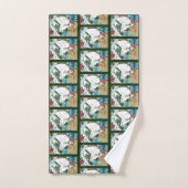 Witte Kerstkat Bad Handdoek (Handdoek)