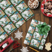 Witte Kerstkat Cadeaupapier